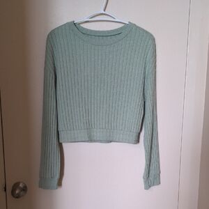 Gilly Hicks Sage Green Cropped Long Sleeve